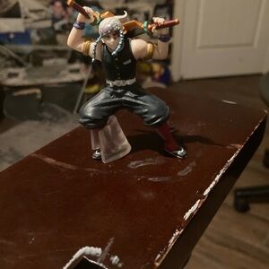 Demon Slayer Warrior Figurine with Swords